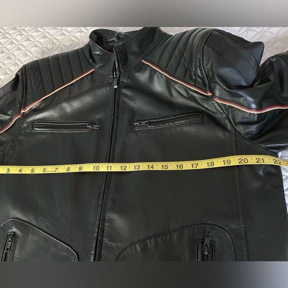 Genuine Leather Men’s Biker Jacket - Picture 5 of 8